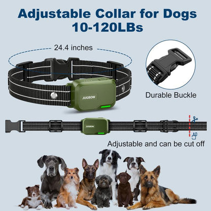JUGBOW Dog Training Collar 4500FT Dog Training Behavior Aid, Remote IPX8 Waterproof with 4 Training Modes, Outdoor Rechargeable E-Collar DT61
